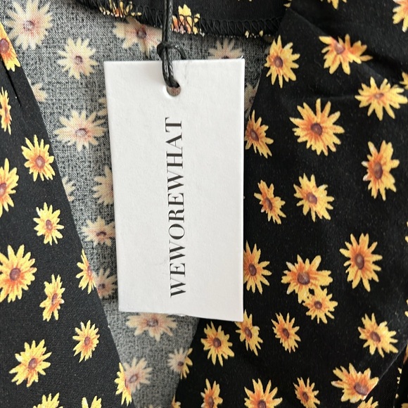 NWT $128 REVOLVE WeWoreWhat puff sleeve wrap dress mini S - Picture 10 of 14